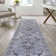 Haruyoshi Chenille Cottage Medallion Machine-Washable Navy/Gray/Black Rug