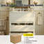 Meuble-lavabo simple autoportant 30 po avec plateau en céramique et tiroirs à fermeture en douceur, blanc brillant