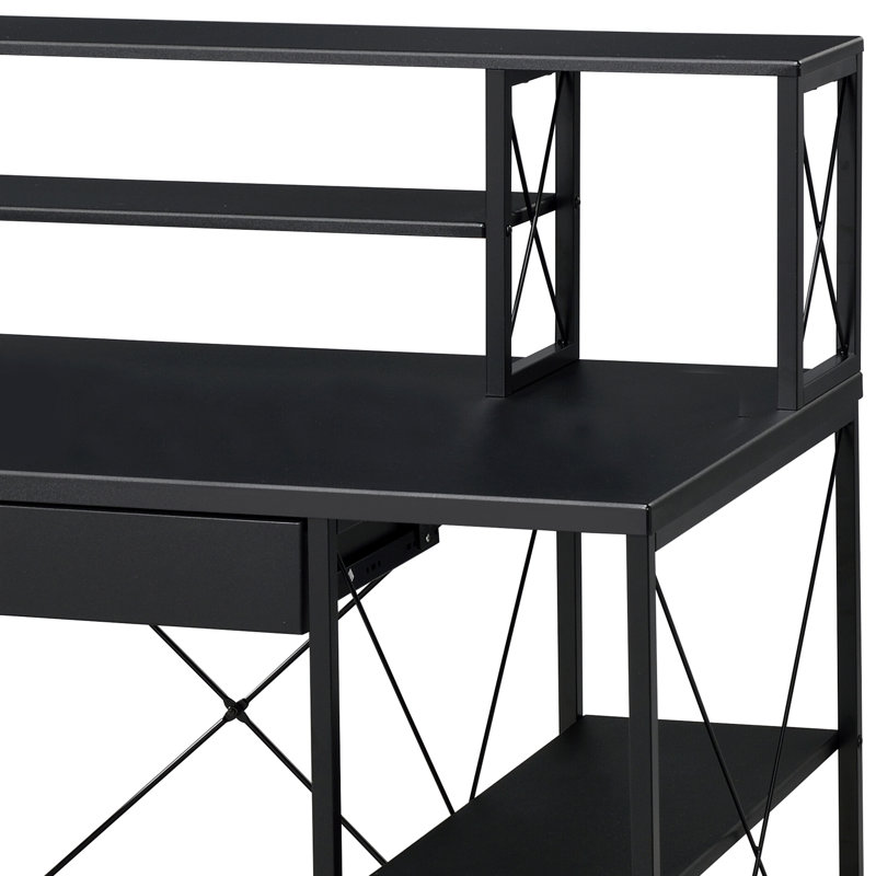 Bureau d'écriture à finition noire, Noir