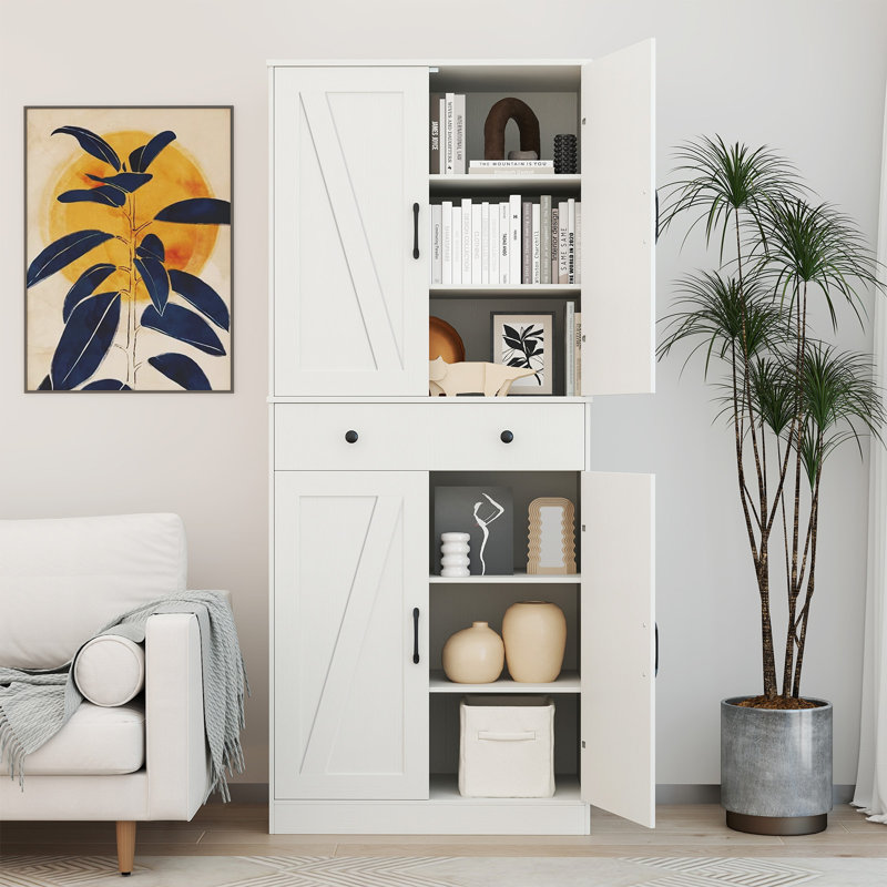 183cm Kitchen Pantry, White