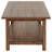 Castleton Distressed Brown Wood Coffee Table with Shelf