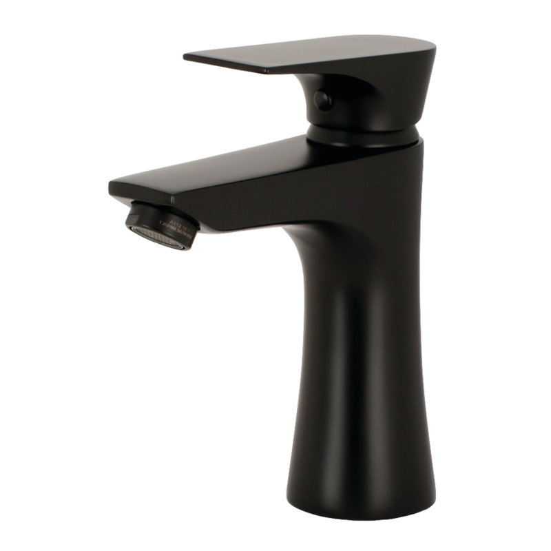 Robinet pour salle de bain à un trou avec ensemble de drain Millennium, Noir mat