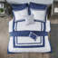 Ensemble de literie 8 pièces très grand / très grand bleu marine - édredon et courtepointe de luxe avec coussins assortis et matériaux doux-120478301-120478302