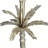 D16x31" Maple Leaf Lamp, with Marble Base, Gold (Lampshade Assembly Required)