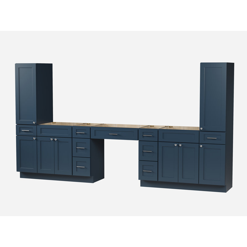 Meuble-lavabo double Disar, Bleu