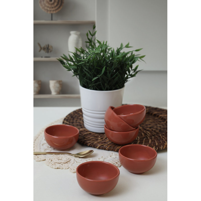 Latitude Run Antaniya Salad Bowl, Tile Red