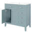 Meuble-lavabo 36 po avec lavabo, meuble-lavabo vert avec tiroirs, meuble-lavabo