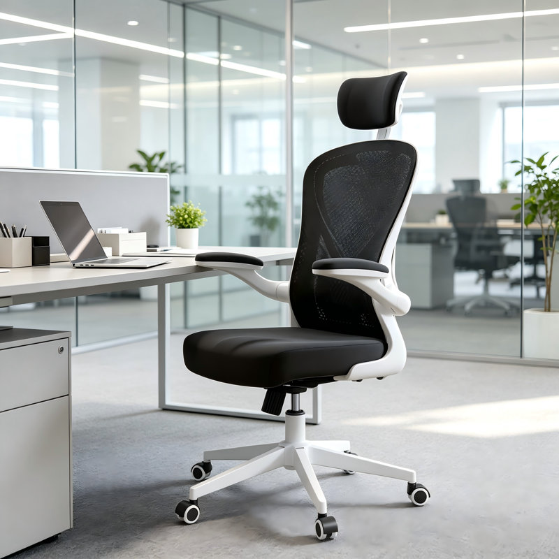 Task Chair, White/Black