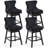 Upholstered 26" Swivel Counter Stools With Solid Wood Legs-711845585-711845587