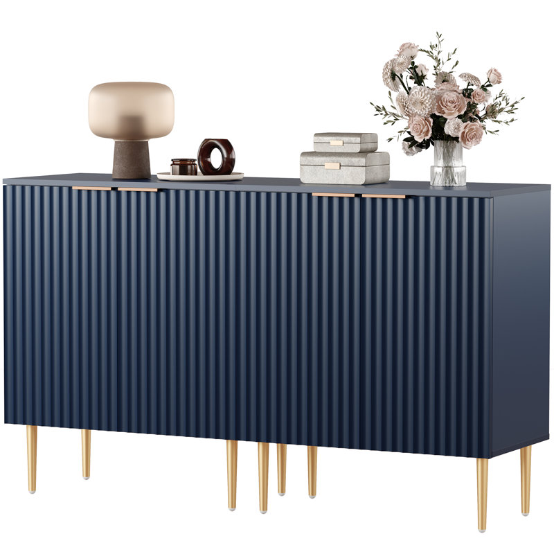 Rishaw Sideboard With 2 Doors And Adjustable Shelves, Blue