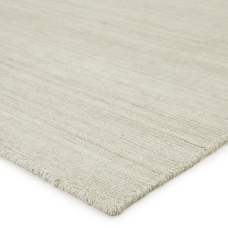 Hamburg Hand-Hoomed New Age 4' x 6' Polyester Area Rug in Light Gray, Rectangle 12' x 15'