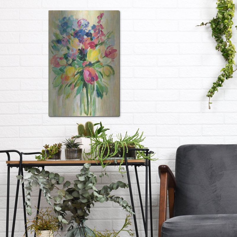 "Bouquet de couleurs terreuses II" par Silvia Vassileva, H 16 po x l 12 po
