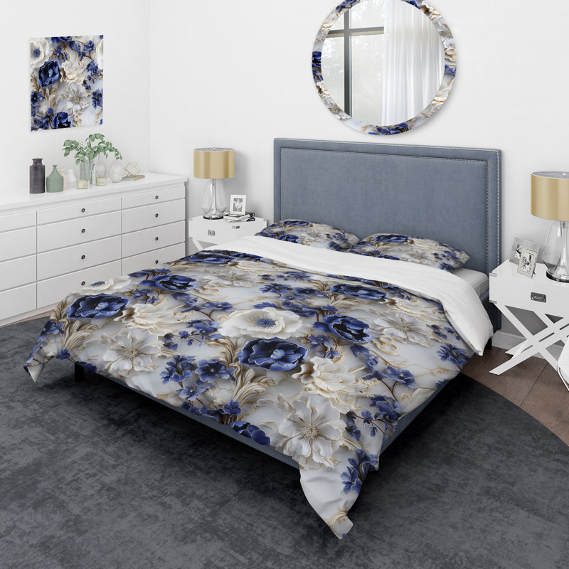 Literie en marbre victorien Opulence I, Housse de couette pour très grand lit et 2 très