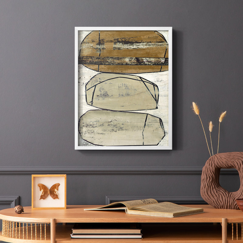 Dim Sum I, reproduction encadrée - bois massif, Noir, Blanc