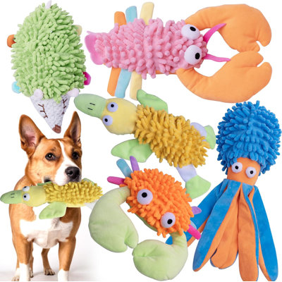 5 Pack Dog Squeaky Toys Bulk Set