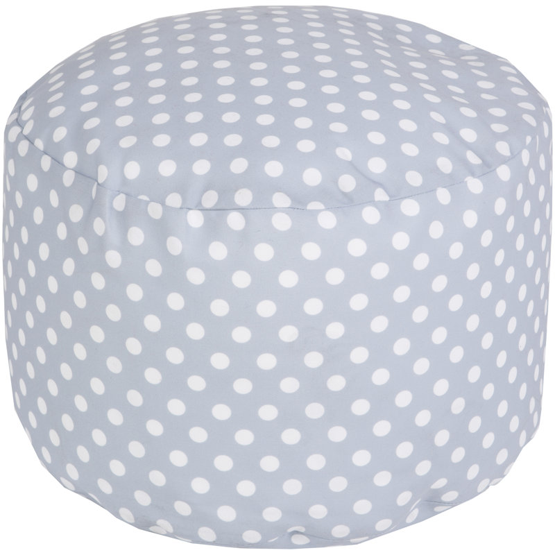 Aadil Upholstered Pouf, Light Gray 100% Polyester