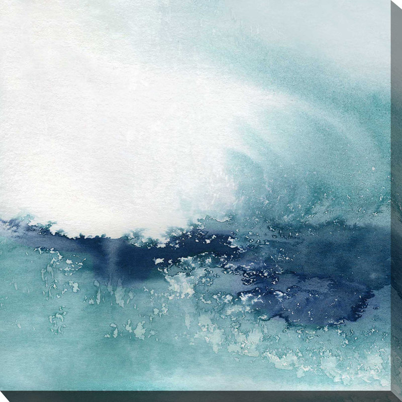 Wispy Waves II par Carol Robinson - Peinture, L 28 po x H 28 po, Toile tendue