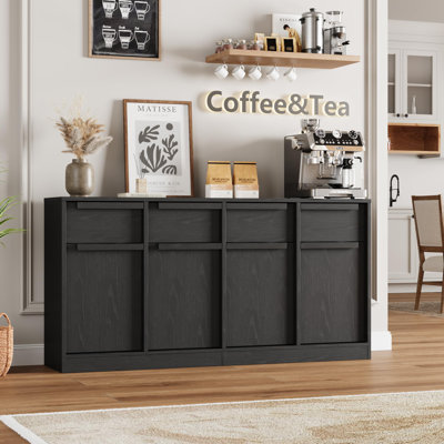 31.5"H Sideboard Buffet Cabinet with 2/4 Drawers, Large Coffee Storage Cabinet, Modern Buffet Table for Kitchen, Dining Room, Living Room, Farmhouse Accent Console