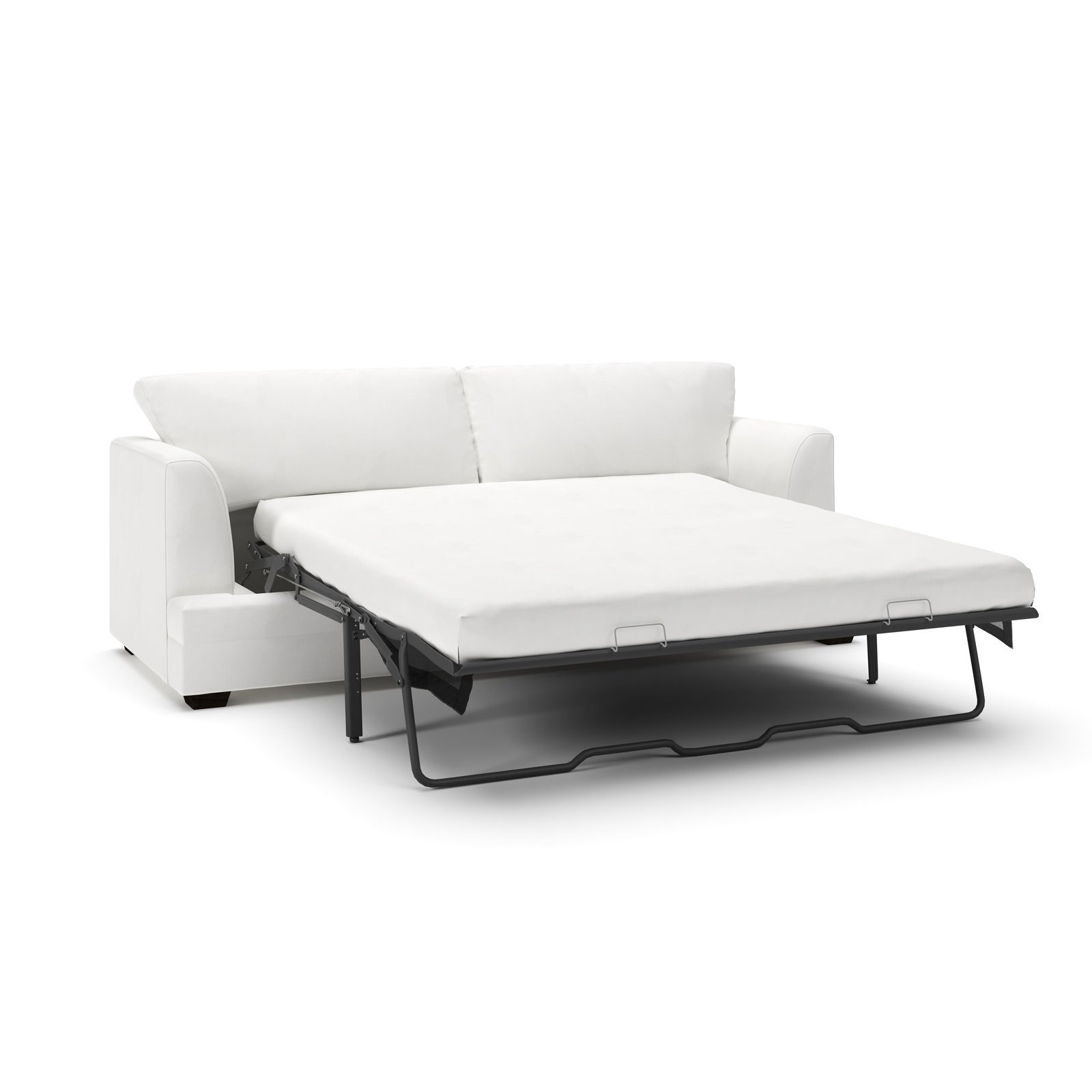 Edan Upholstered Queen Sleeper Sofa, Classic Bleach White Twill