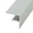 Outwater 13/16In Clear Anodized (Satin) Finish Flat Aluminum Center Barb Tee Moulding, 46In Lengths (Pack Of 3)