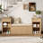 Trexm All-in-one Entryway Storage Bench With Cushion, Compartments, Drawers & Open Shelves, Storage Bench For Hallway, Mudroom, Living Room(Brown)-1906449667