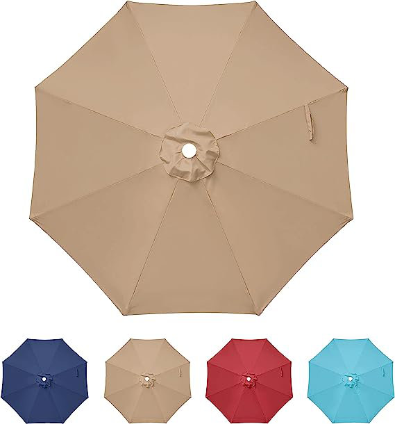 9 pi. L 9 pi. D Auvent en polyester, Brun clair