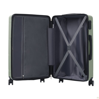 6 Piece Luggage Set,Lightweight Hardshell Suitcase with Double Spinner Wheels Handle Password Lock,14 IN Cosmetic Case 20/24/28 IN Luggages with Duffel Bag and Toiletry Bag