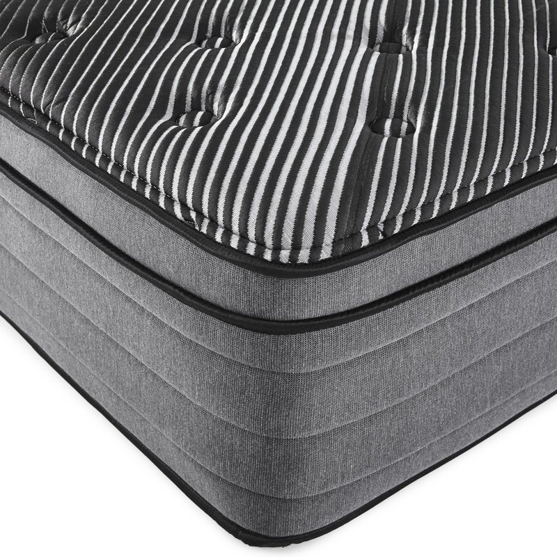 Matelas pour très grand lit 15 po Pure Ice Ultra. Les ressorts enveloppés sur le pourtour du périmètre réduisent les perturbations. Réglable. Matelas fabriqué sur mesure - pour un et un