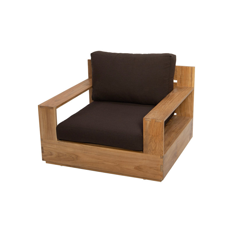 Fauteuil club avec repose-pieds Pacific Teak, Java