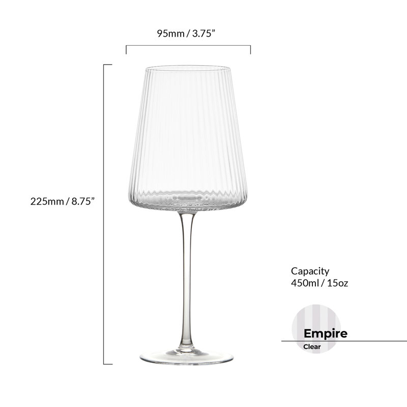 Amaliya - Carafe à vin et verres à vin - Transparent