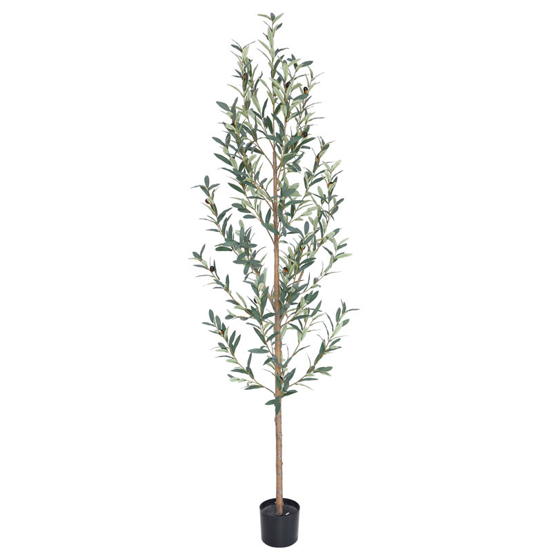 82 po. Grand olivier artificiel avec pot 82 po, 82 po x 7 po