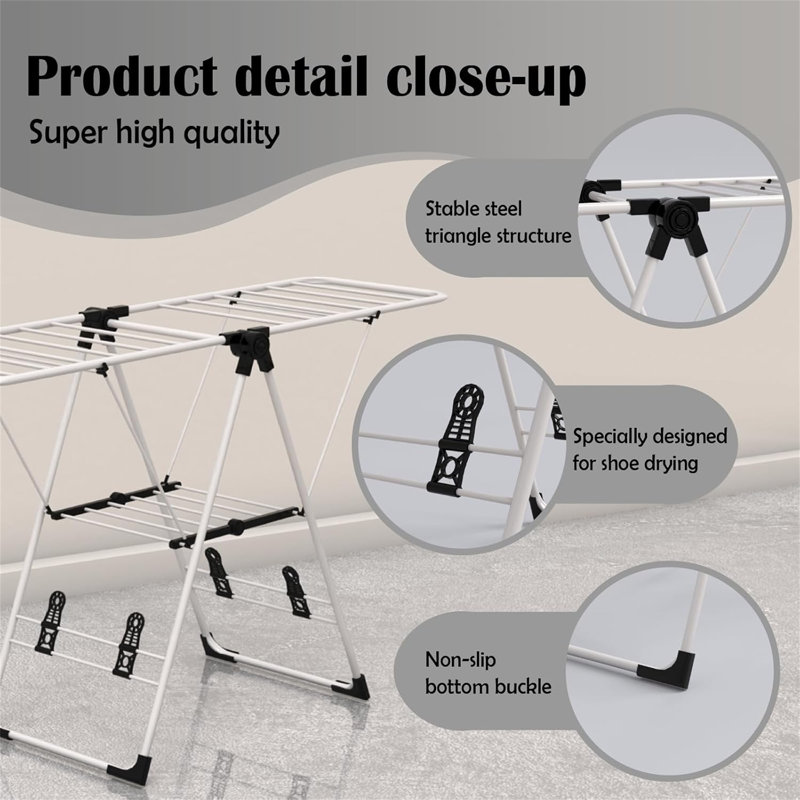 Premium Double Coat Drying Rack - Efficient And Space-Saving