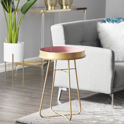 Iron Tray Top End Table