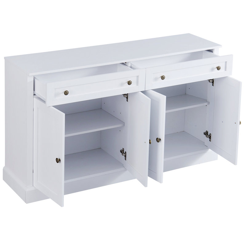 2 -Drawer Wood Accent Storage Cabinet, White
