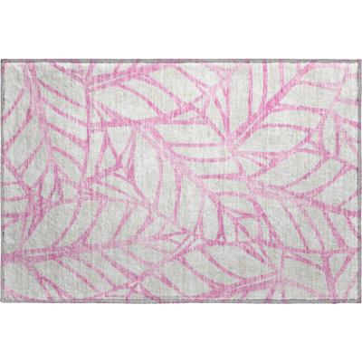 Premium Machine Washable Lisse Pink Rug