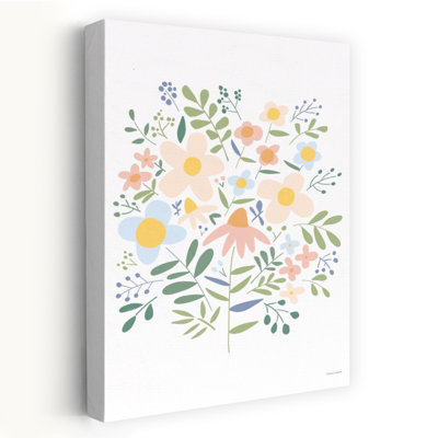 Daisy Filled Happy Bouquet Abstract Contemporary Daisy Flower Landscape Art
