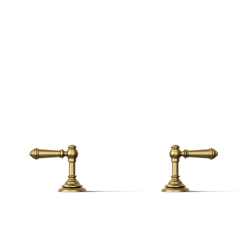 Artifacts Deck-Mount Bath Lever Handle Trim, Laiton brossé
