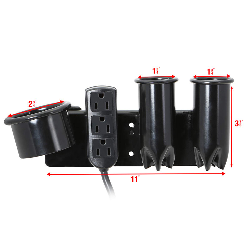 Metal 3 Compartment Hair Tool Holder