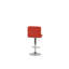Tabouret de bar en rouge, chrome