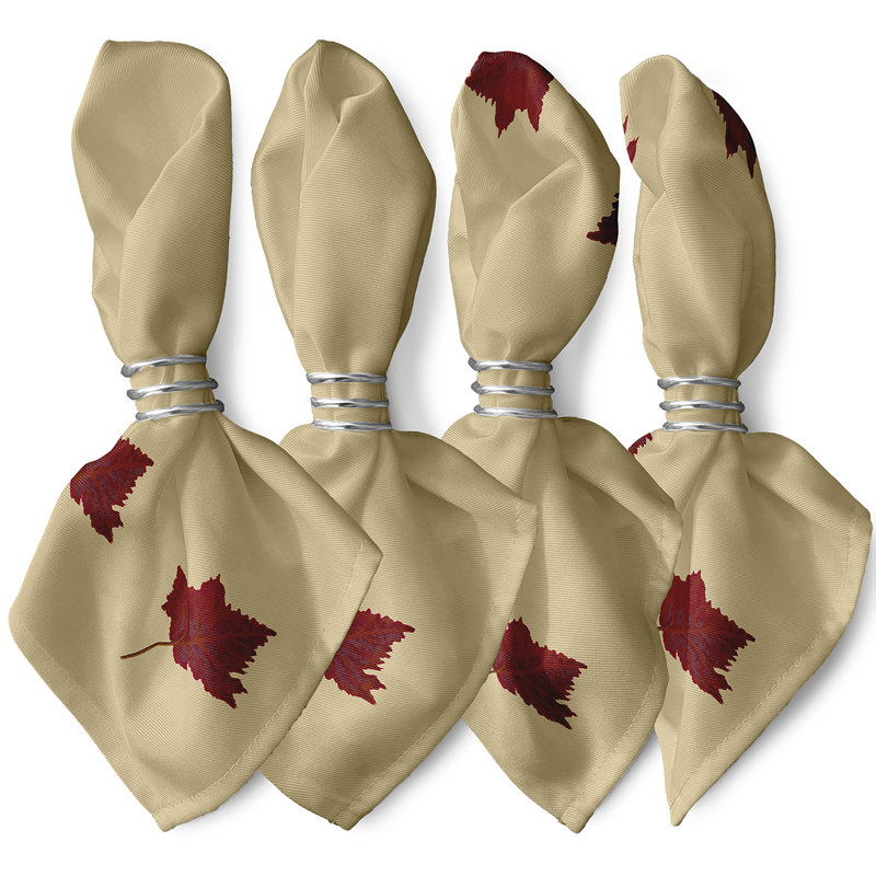 Clairann Li'l Leaf Napkins, Yellow