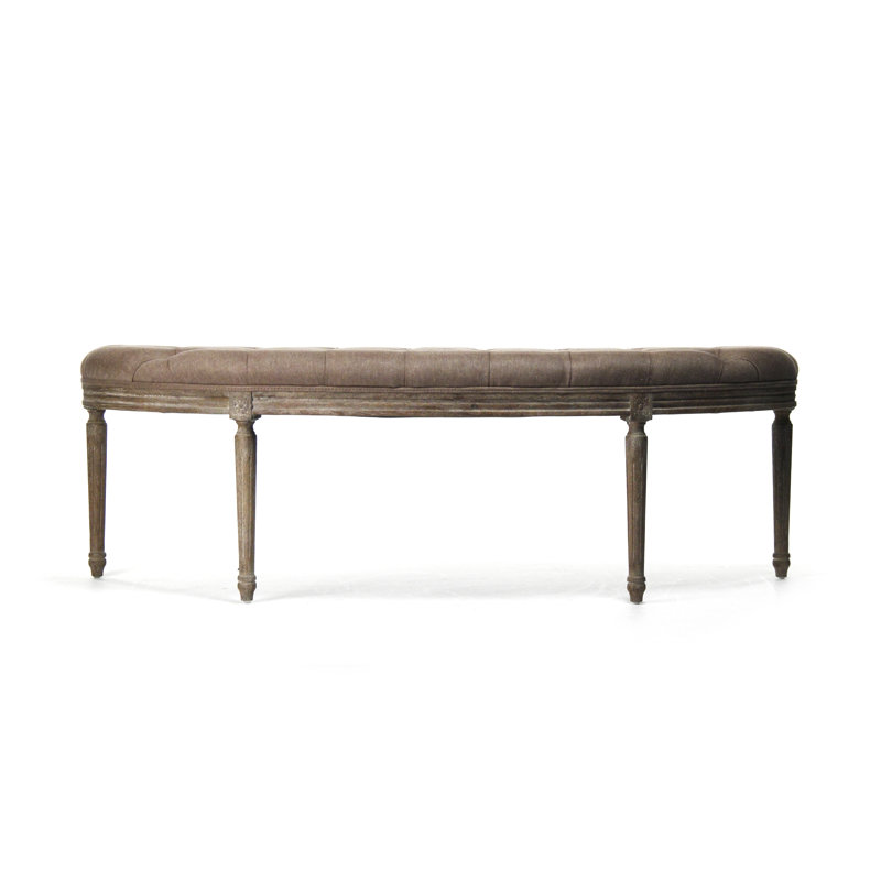 Louis Upholstered Bench, Copper
