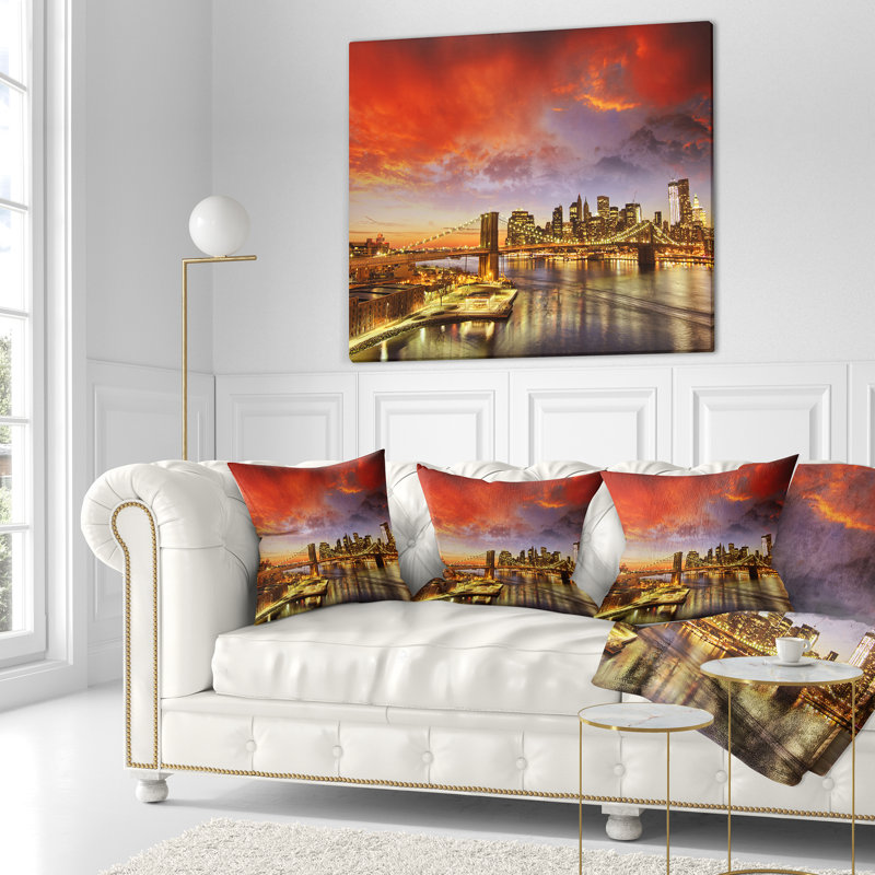 Coussin lombaire à l’hiver cityscape photo manhattan