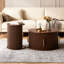 Ensemble de 2 tables basses rondes emboîtables, avec porte tambour ronde Mid-Century-1864108280