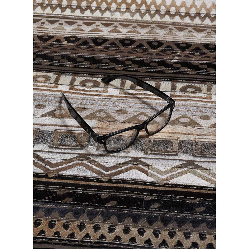 Grep Striped Hand Woven Area Rug, Rectangle 120 x 170cm