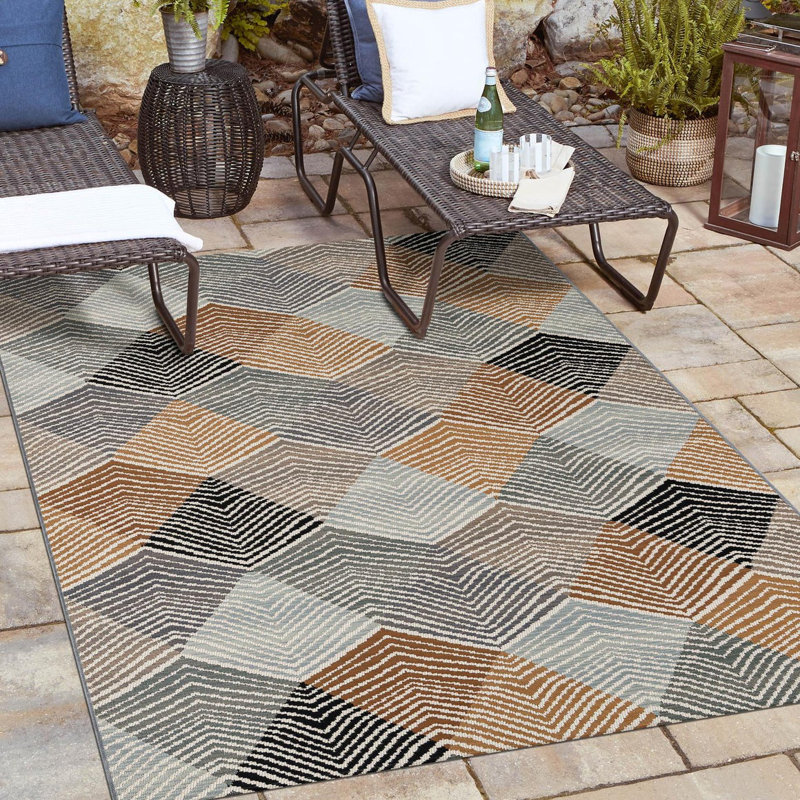 Keazia Indoor/Outdoor Area Rug, Rectangle 9' x 12'