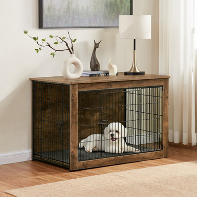 Furniture Style Dog Crate With Mat