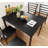 Dining Table For 2, Small Table And Chairs Set Of 2, Dinette Set For 2, Square Dinner Table Set, 3 Piece Kitchen & Dining Room Sets For Small Space (black, Table With 4 Upholstered Chairs)