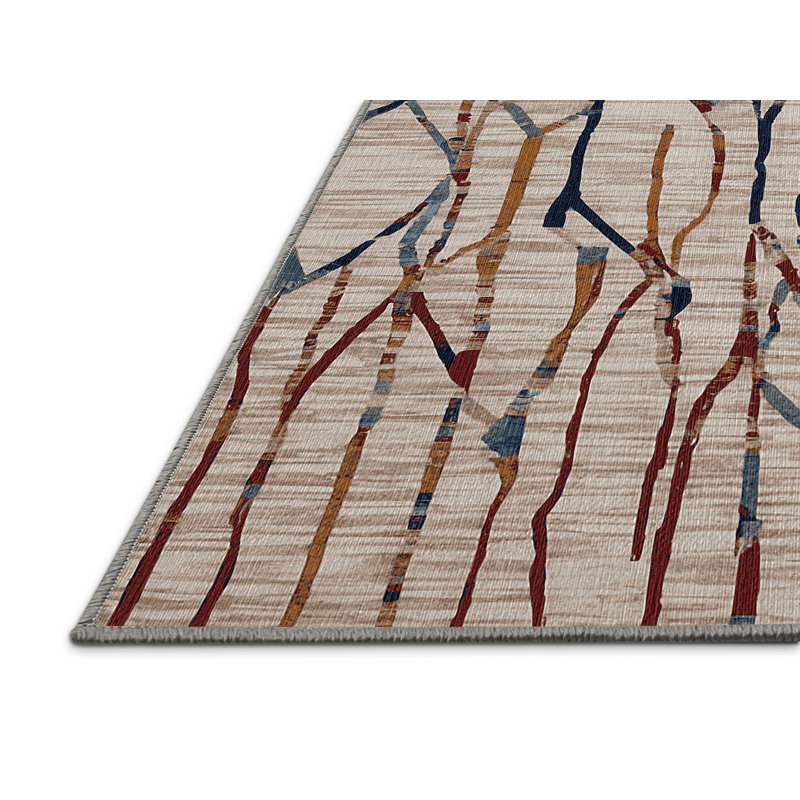 Machine Washable Gray Area Rug, Rectangle 2' x  3'