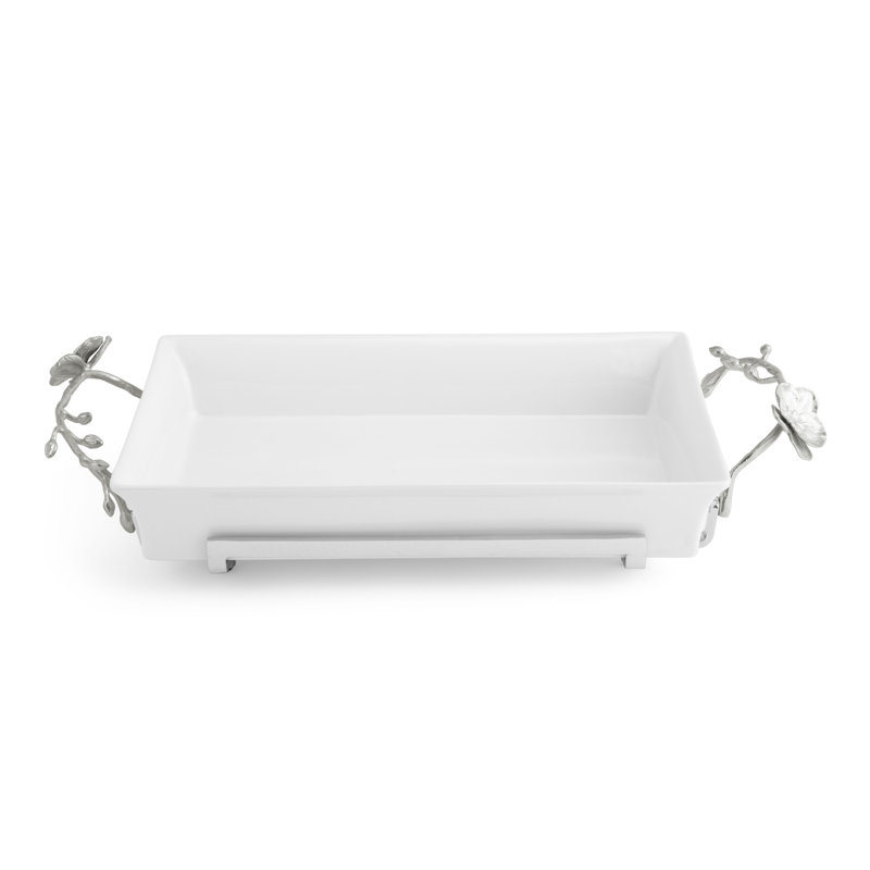 White Orchid Rectangle Casserole