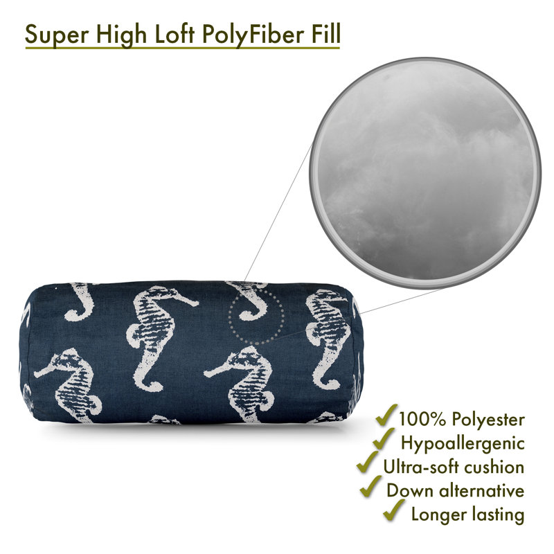 Reversible Throw Pillow, Navy